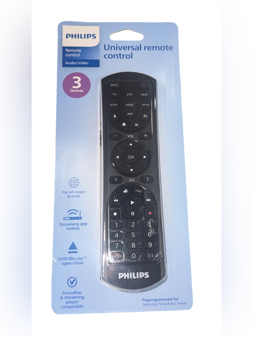 Philips 3-Device Universal Remote Control
New In Packaging